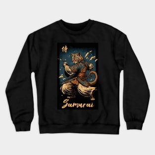 Samurai Cat - The Discipline and Skill of a Warrior-Poet Crewneck Sweatshirt